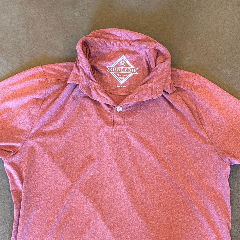 BURLEBO Men's Polo Shirt in Rich Red